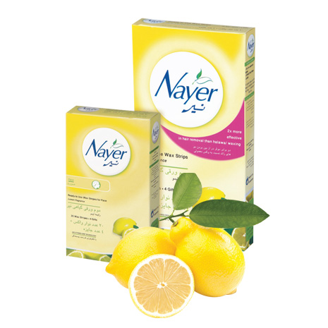 Nayer hair removal wax strips with  lemon  scent