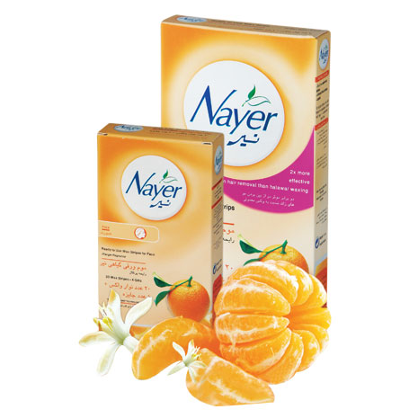 Nayer hair removal wax strips with orange scent